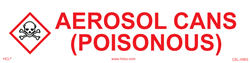 Aerosol Cans (Poisonous) Cabinet Sign