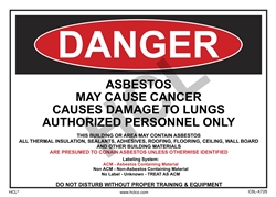 Danger Asbestos Sign