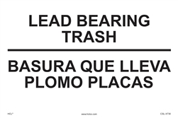 LEAD BEARING TRASH Label