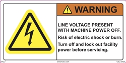 Warning - Line Voltage Present With Machine Power Off