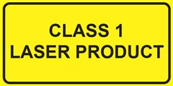 Class 1 Laser Product - 1" x 2" Adhesive Vinyl Label