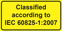 IEC 60825-1:2007 - 1" x 2" Adhesive Vinyl Label