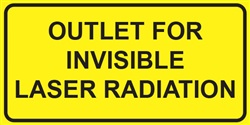 Outlet For Invisible Laser Radiation - 1" x 2" Adhesive Vinyl Label