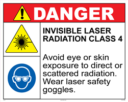 Invisible Laser Radiation Class 4 Avoid Eye