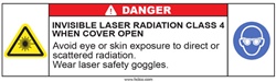 Invisible Laser Radiation Class 4 When Cover Open