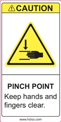 Caution - Pinch Point Label
