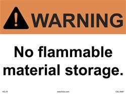 No Flammable Material Storage Label