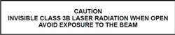 Caution - Invisible Class 3B Laser Label