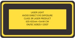 Laser Light Avoid Direct Eye Exposure Label