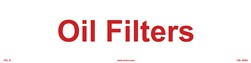 Oil Filters - 3" x 12" Adhesive Vinyl Label