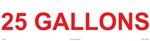 25 Gallons - 3" x 11" Adhesive Vinyl Label