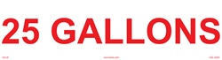 25 Gallons - 3" x 11" Adhesive Vinyl Label