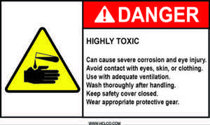 Danger - Highly Toxic Label With Graphic