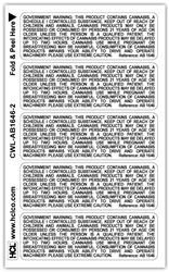 Assembly Bill No. 1646 Label for Cannabis Products