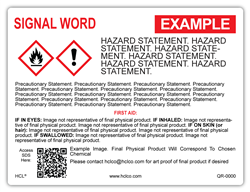 Custom GHS Safety Labels w/ QR Code