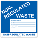 Custom Non-Regulated Waste Label