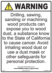 Prop 65 Woodworking Sign