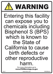 Prop 65 - BPS Sign