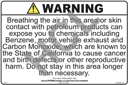 Prop 65 Sign - Service Station 10" x 14" (English)