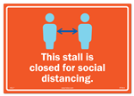 Stop! Do Not Use - Social Distancing Stall Sign for Restrooms With Multiple Toilet Stalls - 7â€ x 10â€ Vinyl Sign w/ Residue Free Adhesive