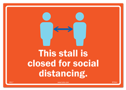 Stop! Do Not Use - Social Distancing Stall Sign for Restrooms With Multiple Toilet Stalls - 7â€ x 10â€ Vinyl Sign w/ Residue Free Adhesive