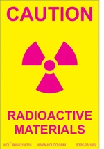 Caution Label - Radioactive Materials