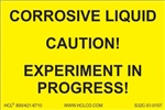 Corrosive LiquidCaution Experiment In Progress