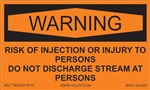 WarningRisk Of Injection Or Injury