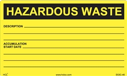 Hazardous Waste Write-In Label
