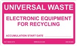 Universal Waste Recycling Label | HCL Labels