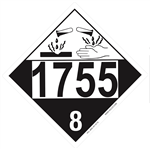 Corrosive 8 (1755)  DOT HazMat Placard