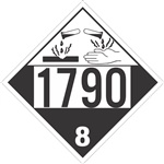 1790 Corrosive 8 DOT HazMat Placard