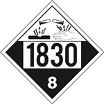 1830 Corrosive 8 DOT HazMat Placard