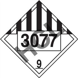 Miscellaneous Dangerous Goods (3077)  DOT HazMat Placard