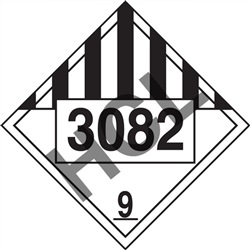 Dangerous Goods (3082)  DOT HazMat Placard