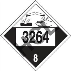 Corrosive Liquid  DOT HazMat Placard