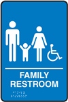 Family Restroom  Braille Sign | HCL Labels