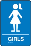 Girls Restroom Braille Sign | HCL Labels