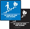 In Case Of Fire Use Stairs Braille Sign | HCL