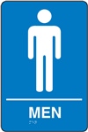 Men Restroom Braille Sign | HCL Labels