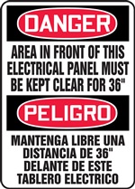 Danger Sign - Area In Front Of This Electrical Panel