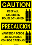 Caution Sign - Keep All Cylinders Chained