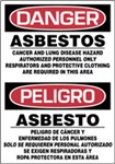 Danger Sign - Asbestos (Bilingual) - 14" x 20"