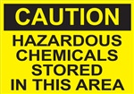 Caution Sign -  Hazardous Chemicals Stored In This Area