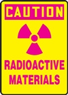 Caution Sign - Radioactive Materials Sign With Graphic