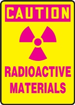 Caution Sign - Radioactive Materials Sign With Graphic