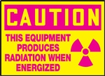 Caution Sign - This Equipment Produces Radiation