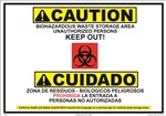 Caution Sign - Biological Waste Storage (California)