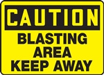 Caution Sign - Blasting Area Keep Away