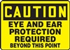 Caution Sign - Eye And Ear Protection Required